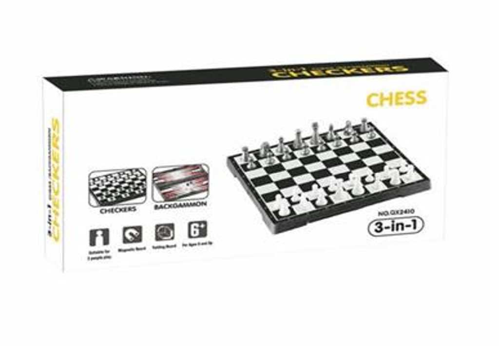 Jeu d'échecs magnétique 3 en 1 QX2410