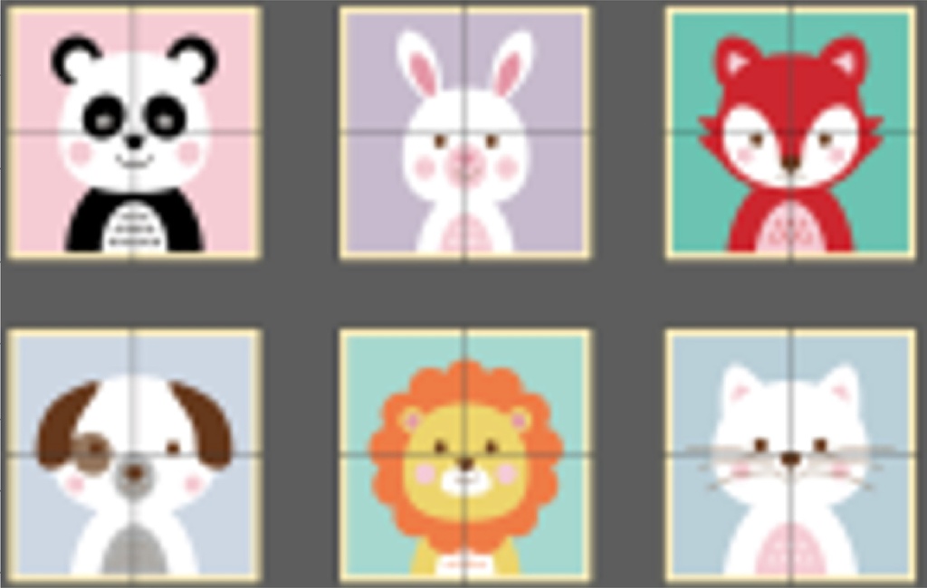 Z1015 - Manchot - Puzzle de bloc 6 faces - Animal