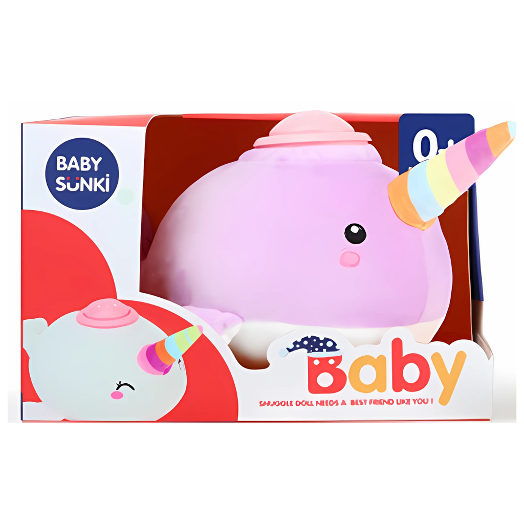 Peluche baleine licorne musicale et lumineuse - Violet 1838-4
