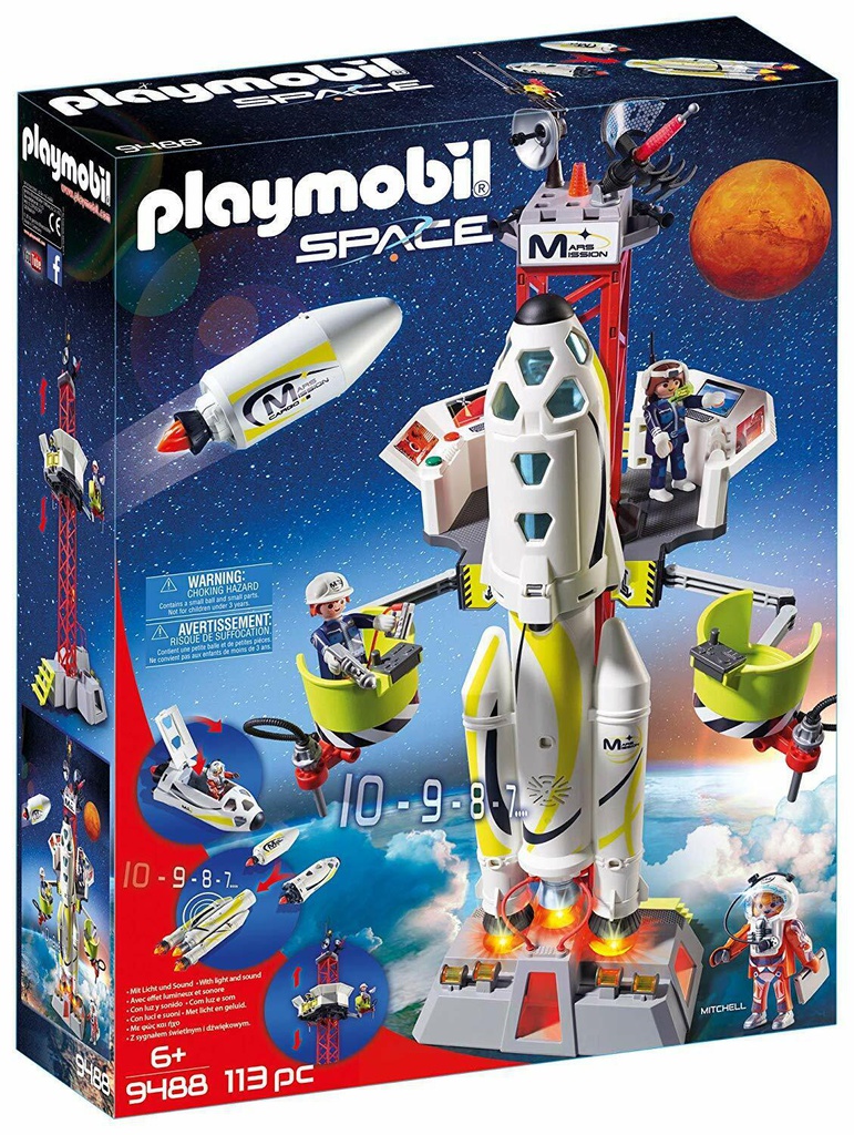 Playmobil - Fusée Mars avec plateforme de lancement 9488