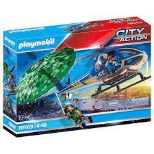 Playmobil - Hélicoptère de police et parachutiste 70569