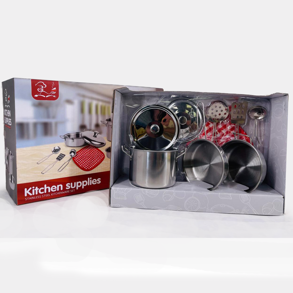 Mini Jouet de Cuisine Réaliste en Acier Inoxydable 988-C1