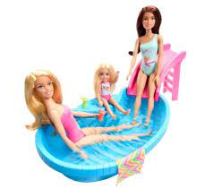 Barbie Poupée blonde avec piscine HRJ74