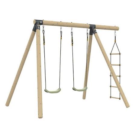Trigano Portique 2 balançoires AMANDIER en bois H190cm 230PE