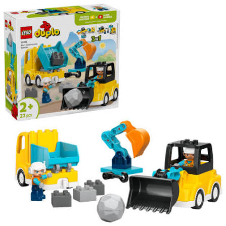 LEGO Duplo 10475 Les Véhicules de Chantier 3en1