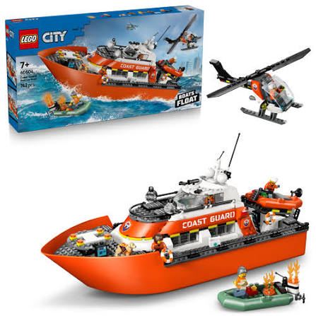 LEGO City Le bateau de sauvetage et l'hélicoptère des garde-côtes 60504