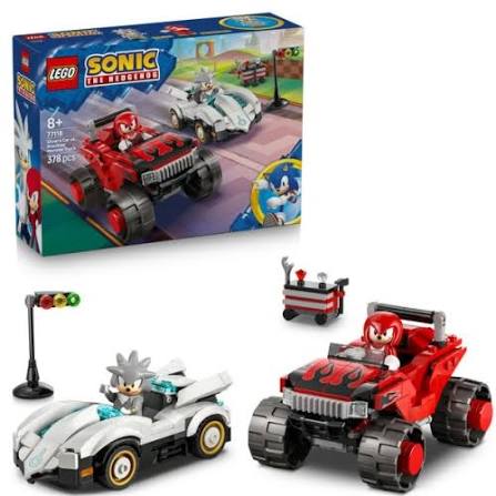 LEGO Sonic the Hedgehog La voiture de Silver contre le Monster Truck de Knuckles 77118