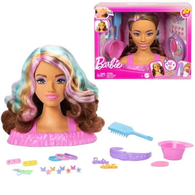 Barbie Tête À Coiffer Color Reveal Chevelure Brun JFG82