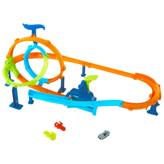 Hot Wheels Piste Looping Cyclone Circuit Et Voitures JHK73
