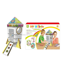 [Z003] Fusée à colorier en papier Z003