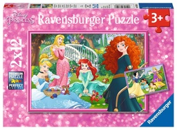 [7620] Ravensburger-Puzzles 2x12 p-Ie monde des princesses 7620